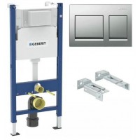 Инсталляция для унитаза Geberit Alpha 458.233.00.2 с кнопкой Geberit Alpha 35 хром 115.045.21.3