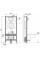 Инсталляция для унитаза Roxen StounFix Slim 710200 с клавишей смыва Caspia 410280M
