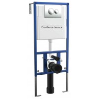 Инсталляция для унитаза Eccellenza tecnica с кнопкой Round Chromated