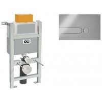 Инсталляция для унитаза OLI Expert 82 721703 + клавиша смыва Iplate хром 670004