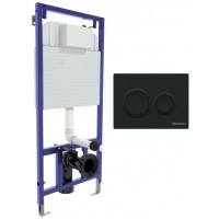 Инсталляция для унитаза Berges Novum O5 с черной матовой кнопкой 040265