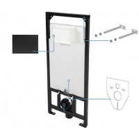 Инсталляция для унитаза Deante CST_X50S с черной клавишей смыва