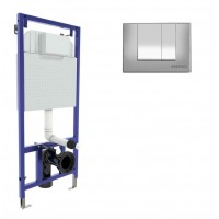 Инсталляция для унитаза Berges Novum S3 с кнопкой глянцевый хром 040243