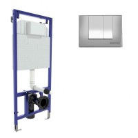 Инсталляция для унитаза Berges Novum S2 с кнопкой матовый хром 040242